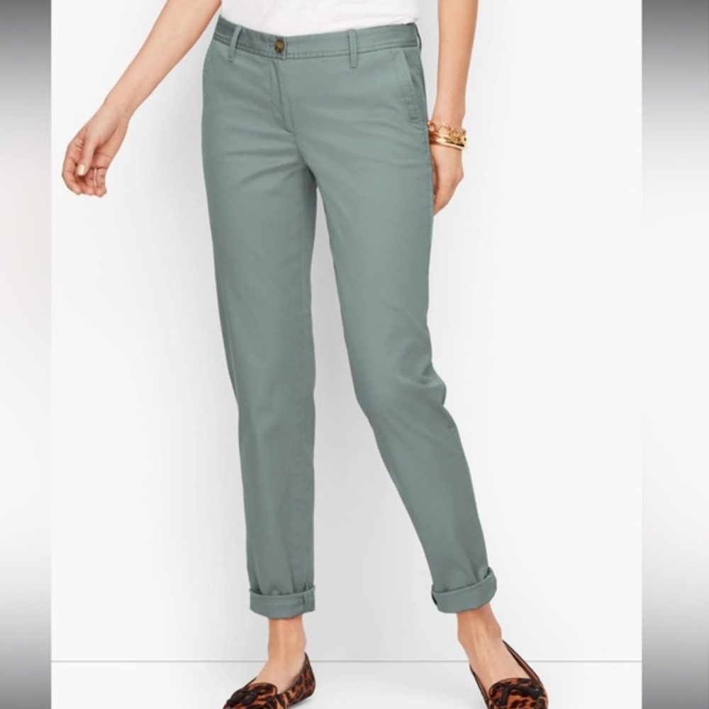 Talbots Women's The Weekend Stylish Green‎ Chino Pants cons